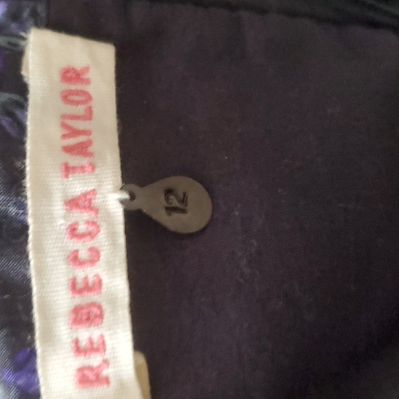 Rebecca Taylor 100% Silk Quilted Floral Dress 12 - Picture 10 of 11